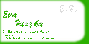 eva huszka business card